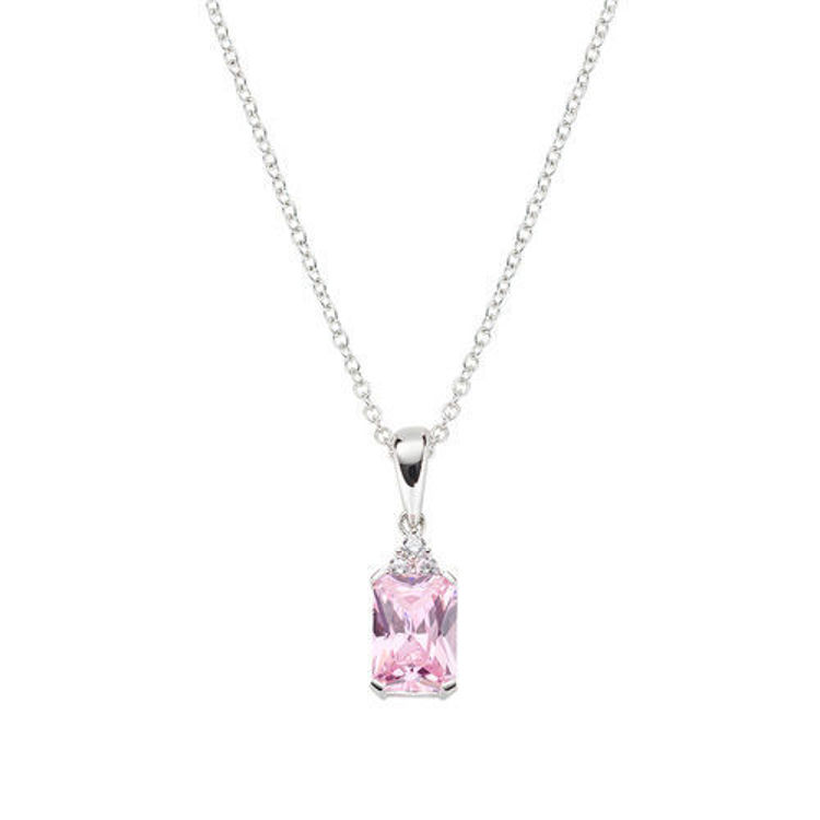 Immagine di Collana Princess Con Zirconi Rosa E Bianchi Amen | CLBABBROZ