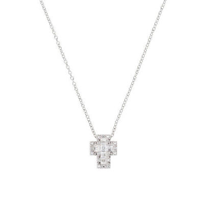 Immagine di Collana Donna Mini Croce Con Zirconi Bianchi Gioielli Amen | CLCRREBBBZ3