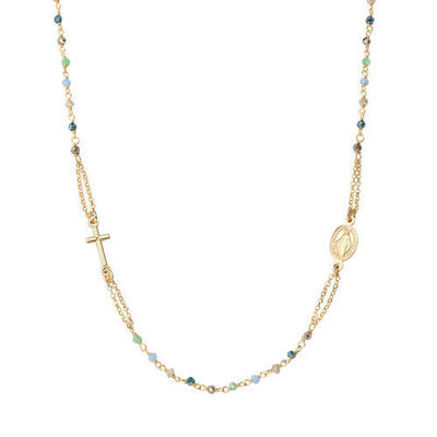 Immagine di Girocollo Rosario Donna Cristalli Multicolor Pastello Gioielli Amen | CRO25GMUV3