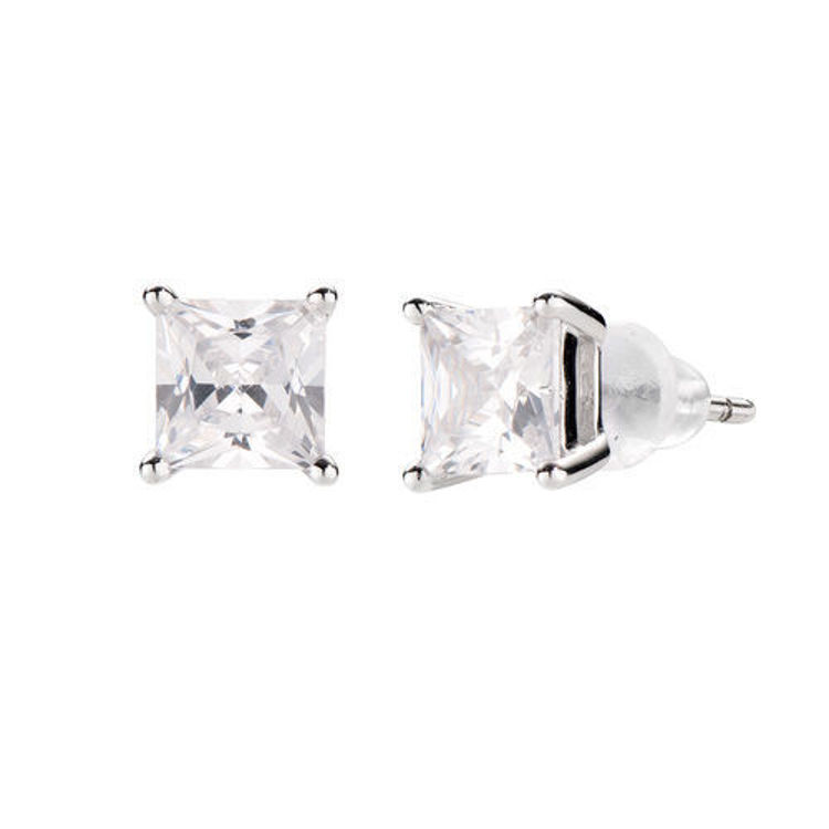 Immagine di Orecchini Diamonds Con Punto Luce Quadrato Medio Gioielli Amen | ELPQ50BB