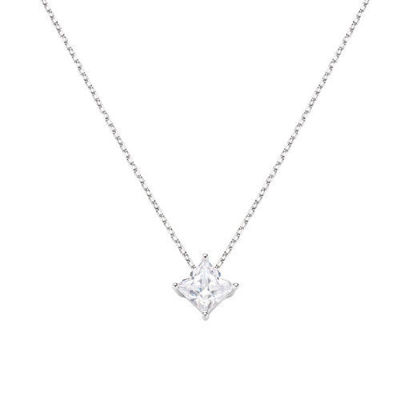 Immagine di Collana Donna Diamonds Con Punto Luce Quadrato Medio Gioielli Amen | CLSOQ50BB