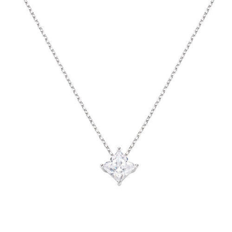 Immagine di Collana Donna Diamonds Con Punto Luce Quadrato Medio Gioielli Amen | CLSOQ50BB