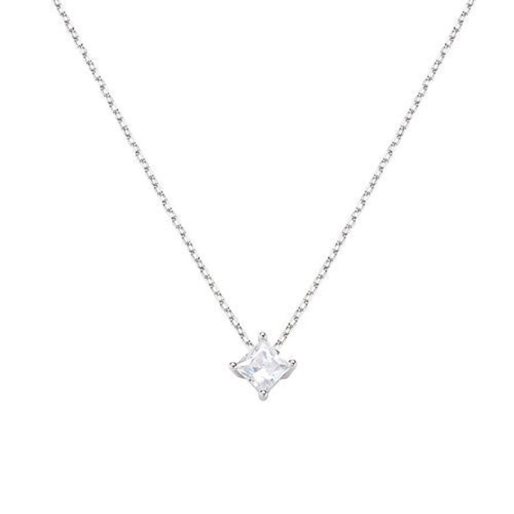 Immagine di Collana Donna Diamonds Con Punto Luce Quadrato Piccolo Gioielli Amen | CLSOQ40BB