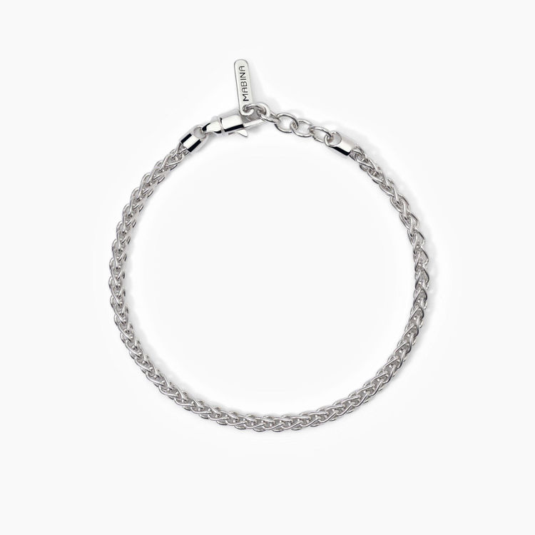 Immagine di Bracciale Uomo In Argento Con Catena Spiga Gioielli Mabina | 533801