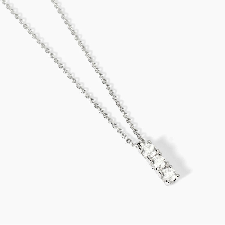 Immagine di Collana Con Catena Forzatina E Zirconi Bianchi Gioielli Mabina | 553643