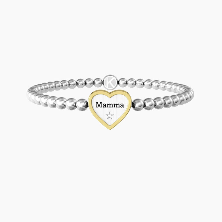 Immagine di Bracciale Mamma Elastico Con Ciondolo Cuore Gioielli Kidult | 732211