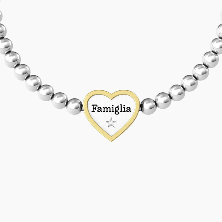 Immagine di Bracciale Famiglia Elastico Con Ciondolo Cuore Gioielli Kidult | 732210