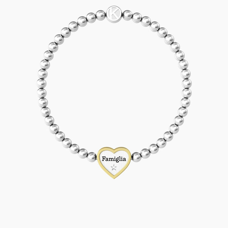 Immagine di Bracciale Famiglia Elastico Con Ciondolo Cuore Gioielli Kidult | 732210