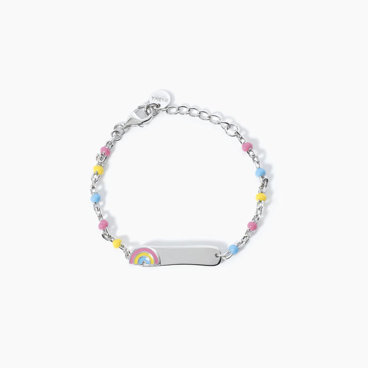 Immagine di Bracciale Bambina Personalizzabile Con Arcobaleno Gioielli Mabina | 533599