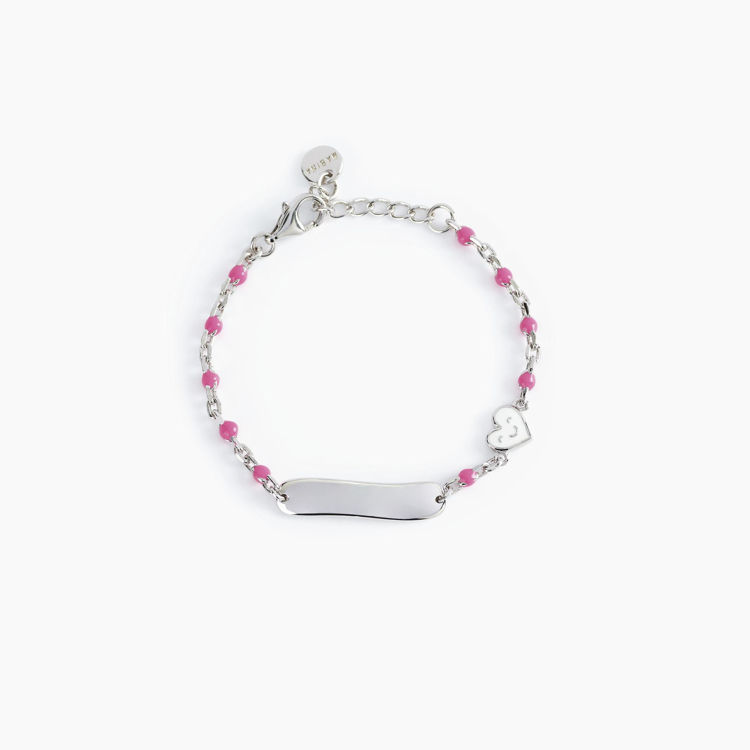 Immagine di Bracciale Bambina Personalizzabile Con Cuoricino Gioielli Mabina | 533497