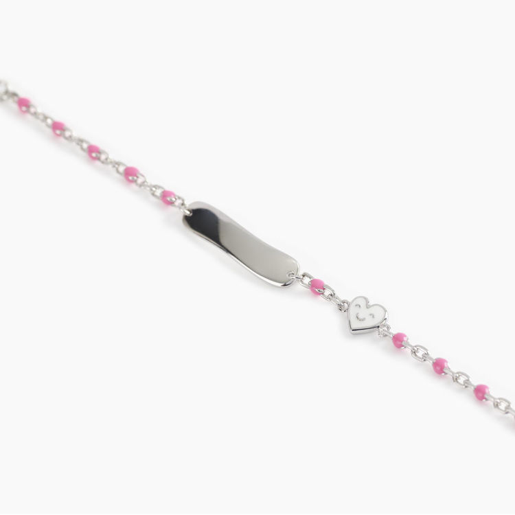 Immagine di Bracciale Bambina Personalizzabile Con Cuoricino Gioielli Mabina | 533497