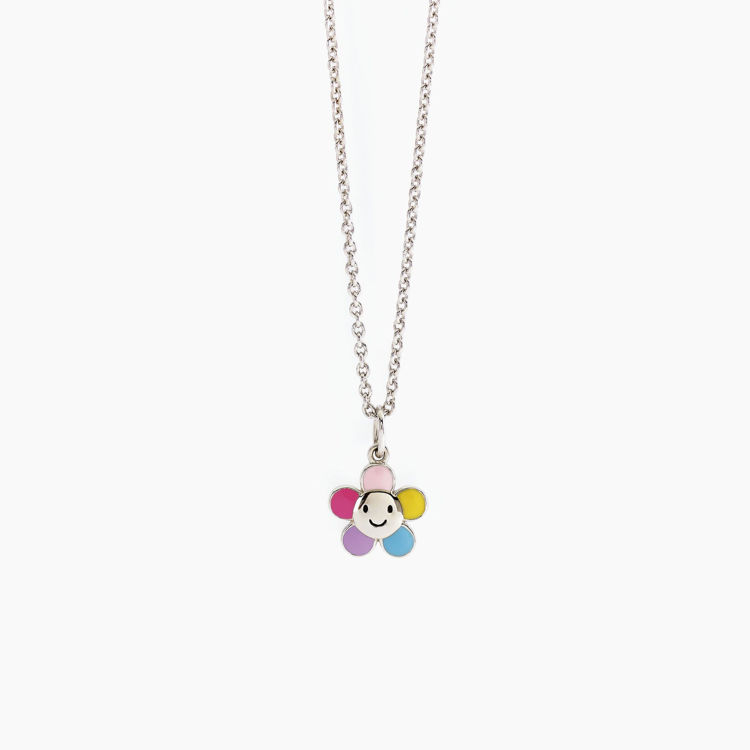 Immagine di Girocollo Con Fiore Multicolor Bimba Gioielli Mabina | 553419