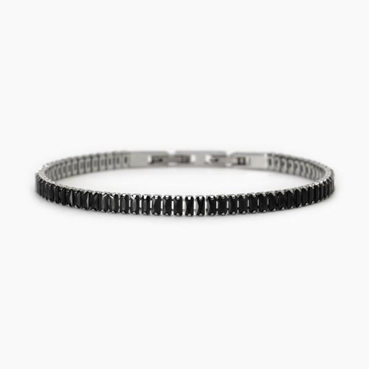 Immagine di Bracciale In Acciaio 316L E Cristalli Neri Gioielli 2Jewels | 232486