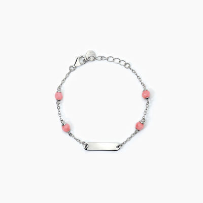 Immagine di Bracciale Bambina Personalizzabile Con Corallo Gioielli Mabina | 533783