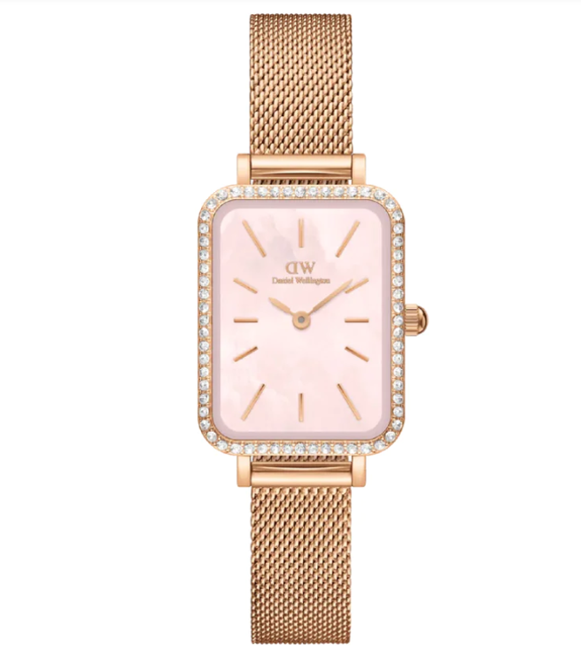 Immagine di Orologio Daniel Wellington Quadro Lumine Bezel Melrose Pink Mop | DW00100669