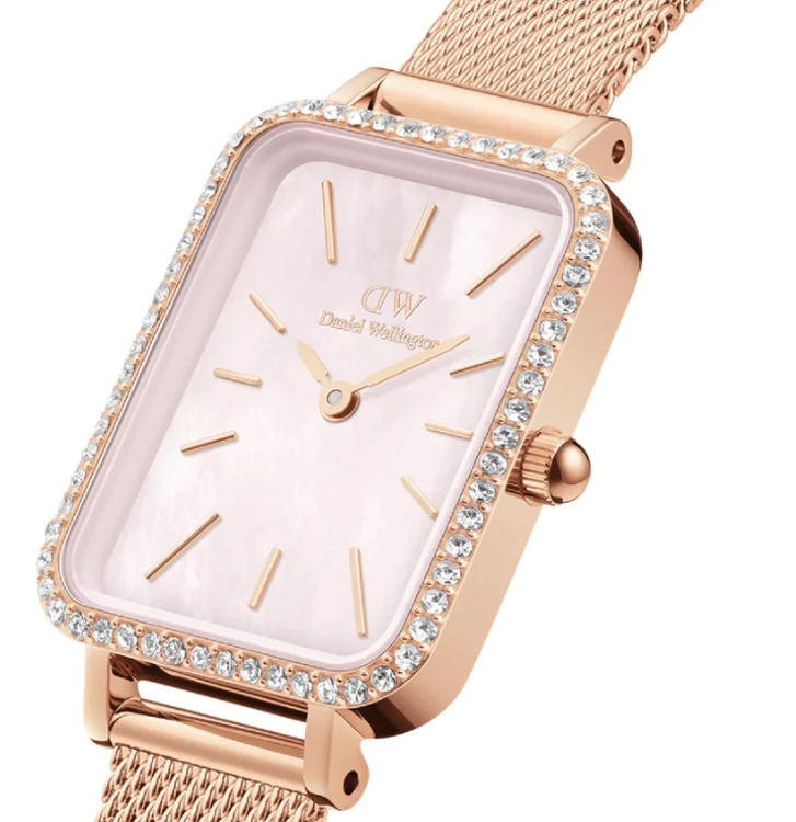 Immagine di Orologio Daniel Wellington Quadro Lumine Bezel Melrose Pink Mop | DW00100669