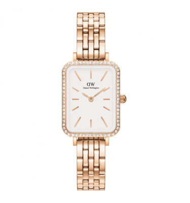 Immagine di Orologio Daniel Wellington Quadro Lumine Bezel 5-Link Melrose | DW00100672