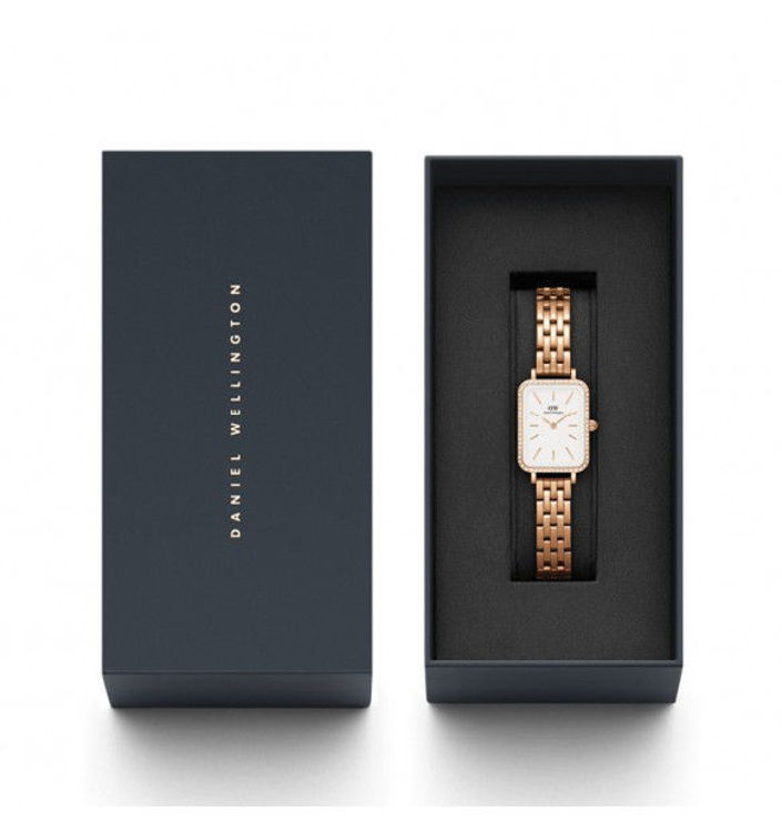 Immagine di Orologio Daniel Wellington Quadro Lumine Bezel 5-Link Melrose | DW00100672