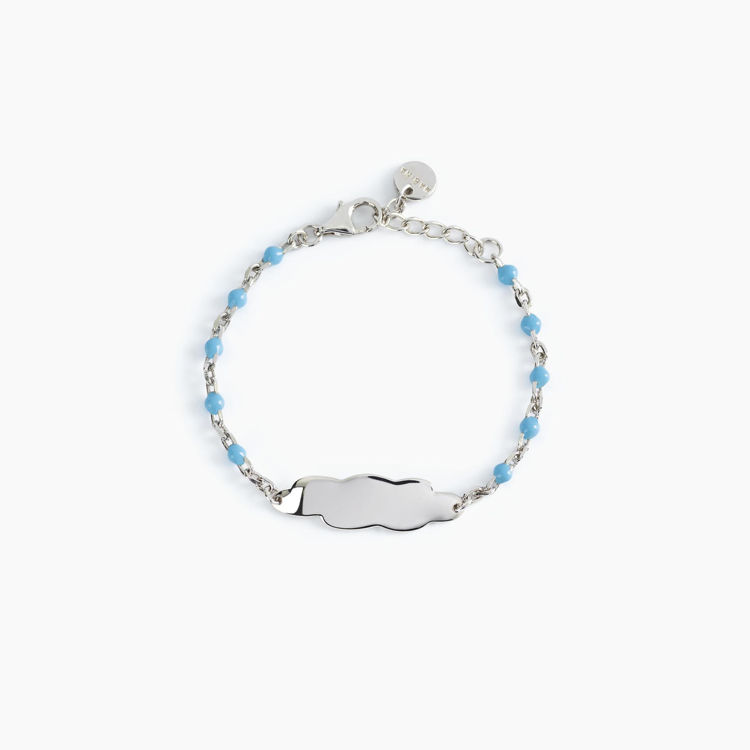 Immagine di Bracciale Azzurro Con Nuvoletta Personalizzabile Gioielli Mabina | 533494