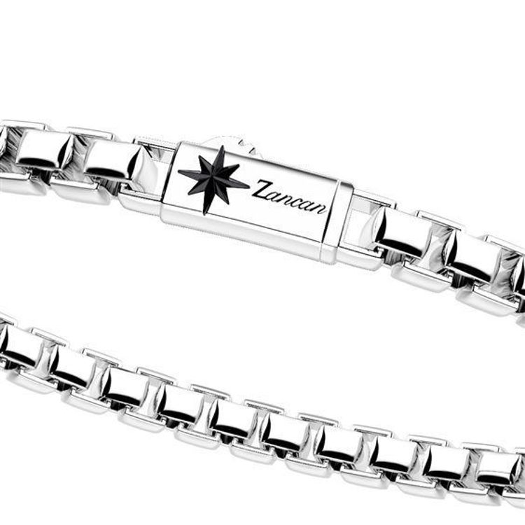 Immagine di Bracciale Uomo In Argento Maglia Veneziana Quadrata Gioielli Zancan | EXB704