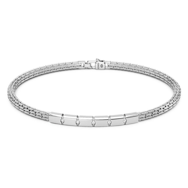 Immagine di Bracciale Uomo In Argento Con Piastrina Gioielli Zancan Insignia | ESB156