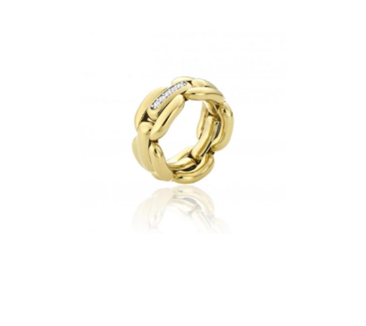 Immagine di Anello Chimento Donna In Oro Giallo E Diamanti | 1A09482B11170