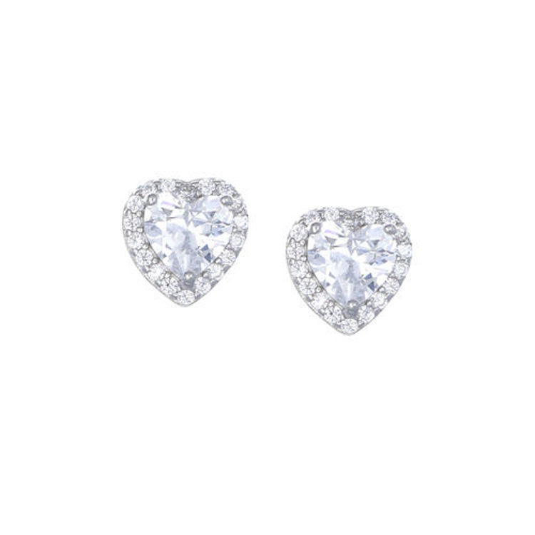 Immagine di Orecchini Diamonds Cuore Bianco Gioielli Amen | ETICSBBZ