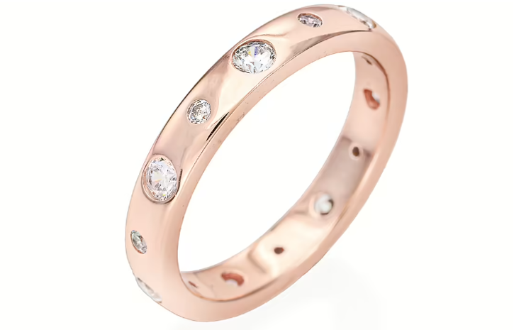 Immagine di Anello Diamond Rosè Con Zirconi Bianchi Amen | FERBZ