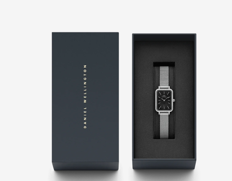 Immagine di Orologio Daniel Wellington Quadro Lumine Bezel Sterling Black Mop Mop | DW00100667