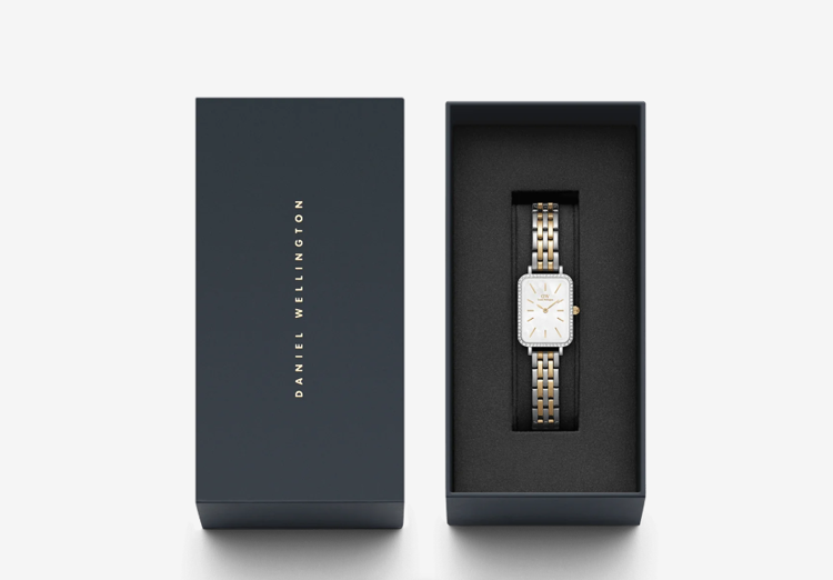 Immagine di Orologio Daniel Wellington Quadro Lumine Bezel 5-Link Two-Tone Mop | DW00100671