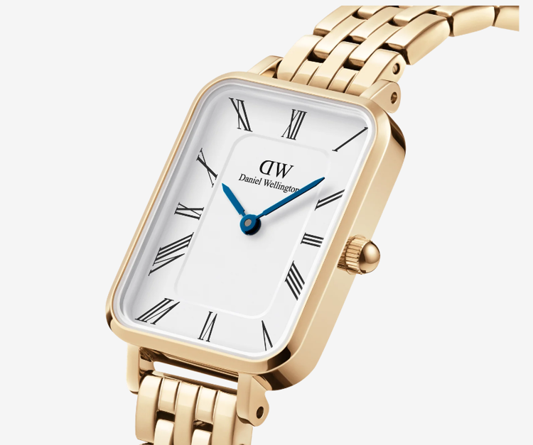 Immagine di Orologio Daniel Wellington Quadro Roman Numerals 5-Link Gold | DW00100688