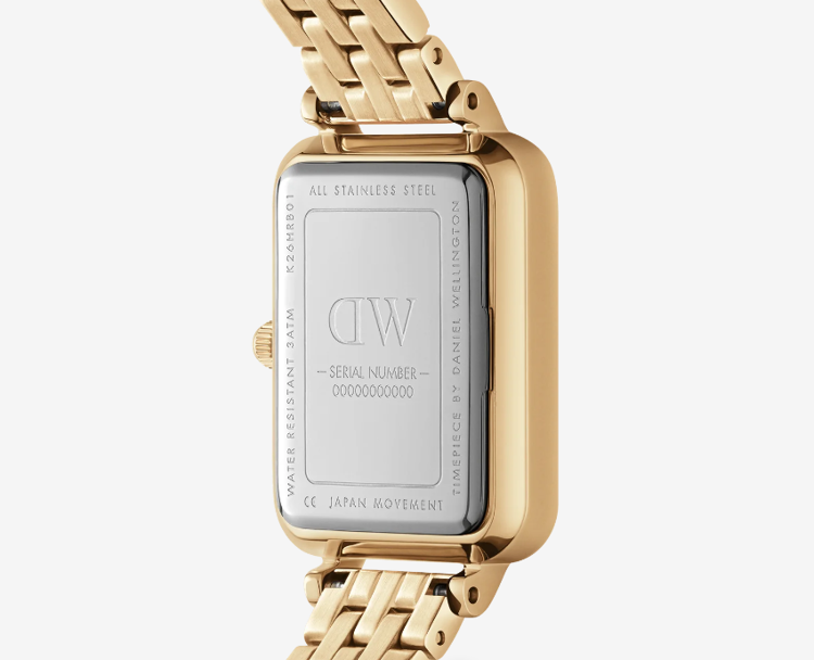 Immagine di Orologio Daniel Wellington Quadro Roman Numerals 5-Link Gold | DW00100688