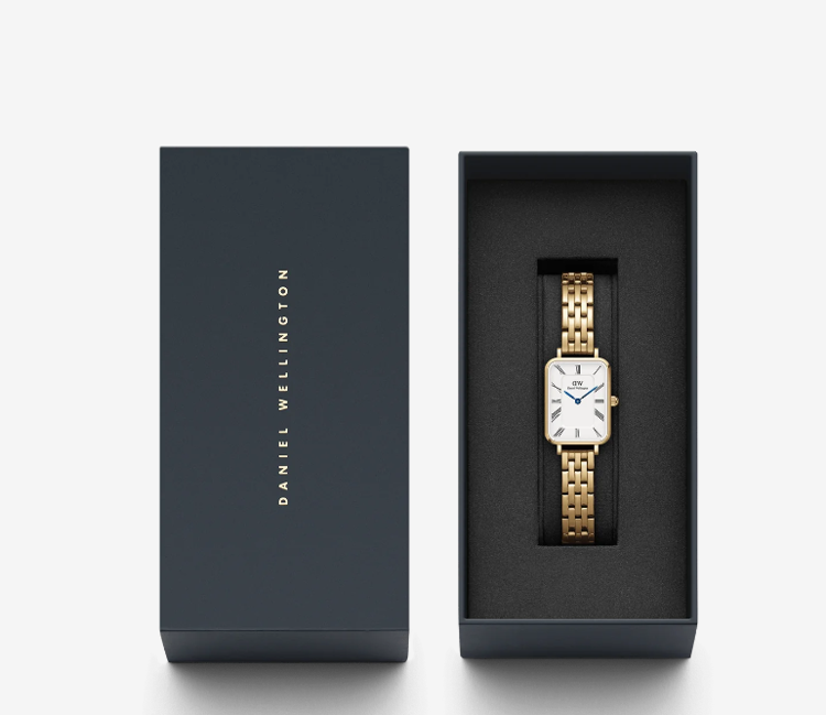 Immagine di Orologio Daniel Wellington Quadro Roman Numerals 5-Link Gold | DW00100688