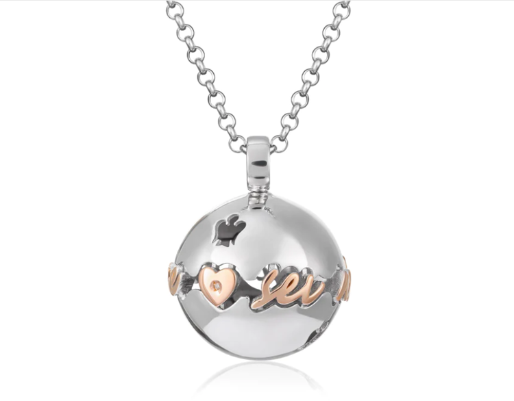 Immagine di Collana Donna Chiama Angeli Con Diamante "Sei nel mio cuore" |  SFA155