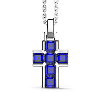 Immagine di Collana Uomo  Catena In Argento Con Pietre Naturali Gioielli Zancan | ESC164-BL