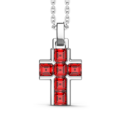 Immagine di Collana Uomo  Catena In Argento Con Pietre Naturali Gioielli Zancan | ESC164-RO