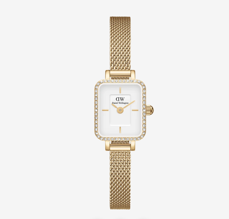 Immagine di Orologio Donna Daniel Wellington Quadro Mini Lumine Bezel Gold | DW00100730