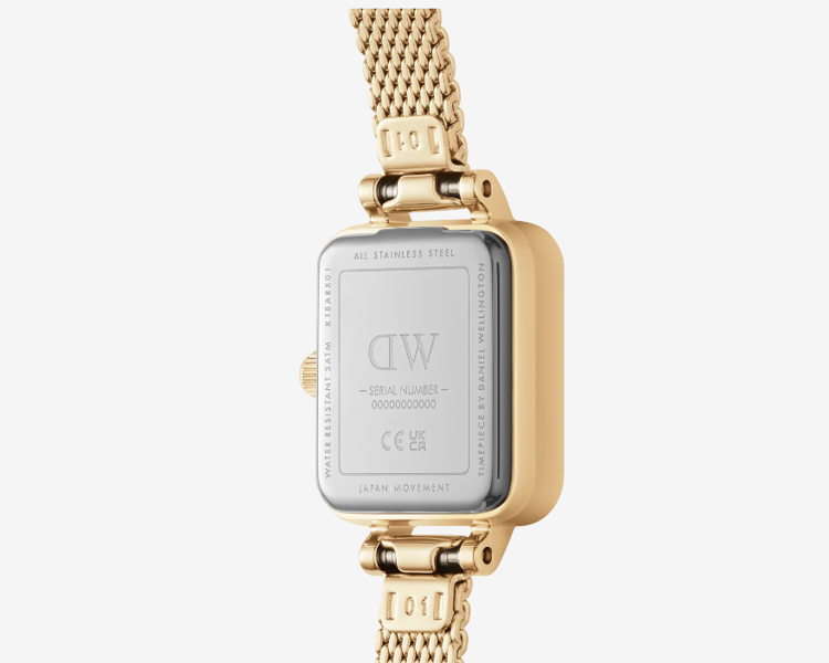 Immagine di Orologio Donna Daniel Wellington Quadro Mini Lumine Bezel Gold | DW00100730