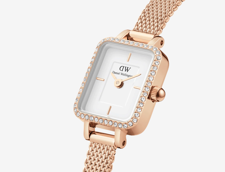 Immagine di Orologio Donna Daniel Wellington Quadro Mini Lumine Bezel Rose Gold | DW00100731