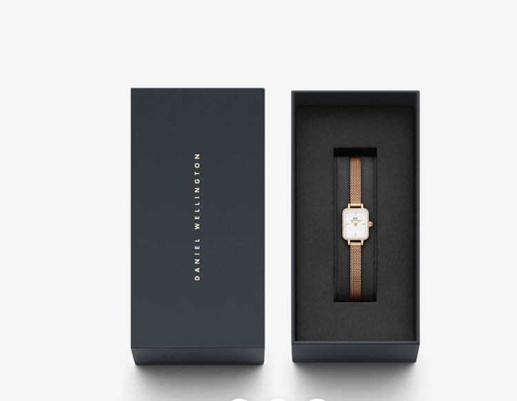 Immagine di Orologio Donna Daniel Wellington Quadro Mini Lumine Bezel Rose Gold | DW00100731