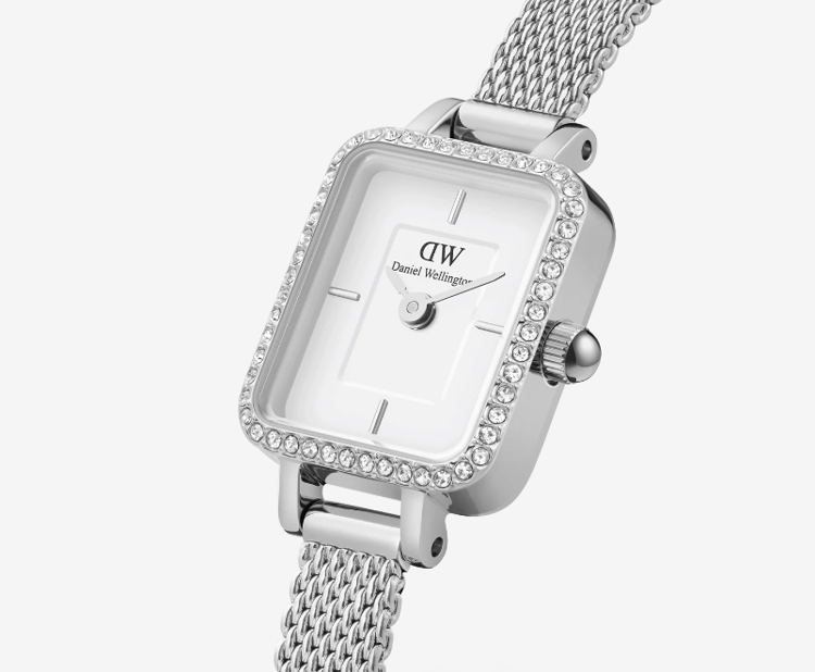 Immagine di Orologio Donna Daniel Wellington Quadro Mini Lumine Bezel Silver | DW00100732