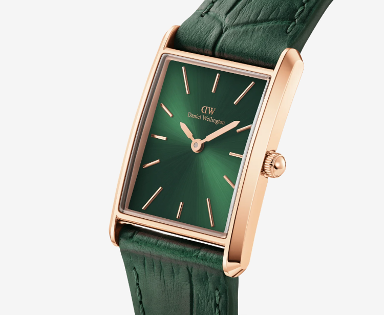 Immagine di Orologio Donna Daniel Wellington Bound Crocodile Emerald Sunray Rose Gold | DW00100694