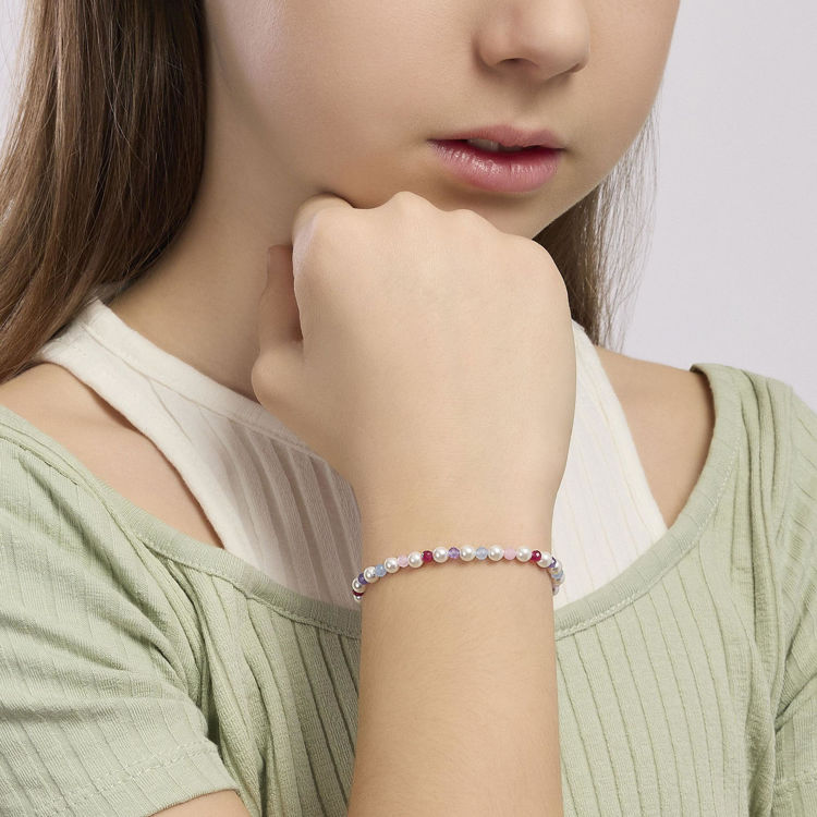 Immagine di Bracciale Bambina Con Giada E Perle Gioielli Mabina | 533877