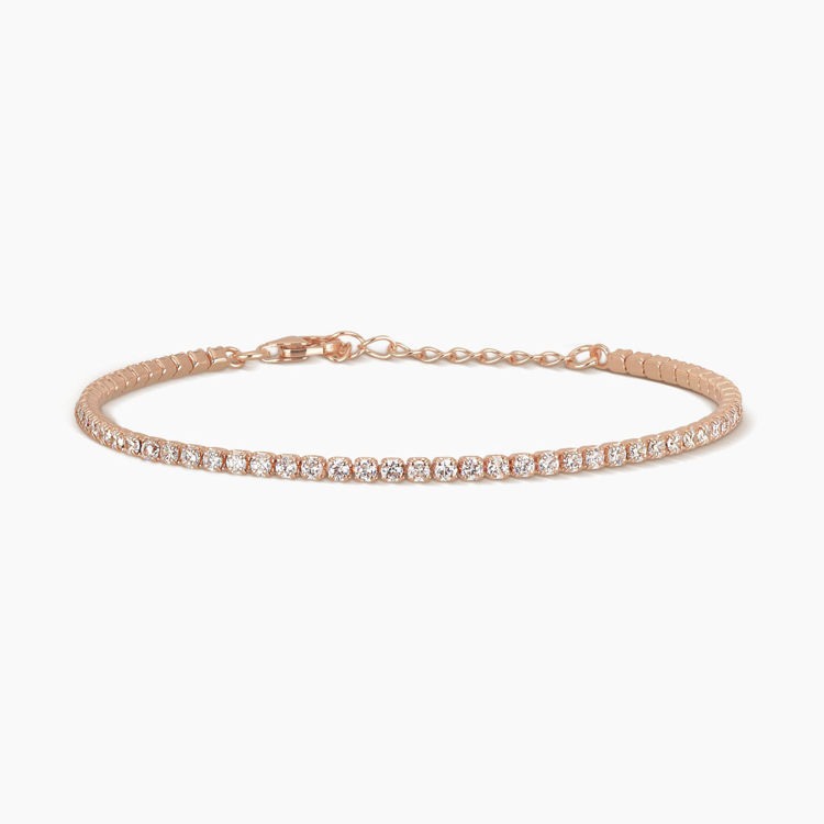 Immagine di Bracciale Tennis Con Zirconi Oro Rosa Gioielli Mabina | 533284