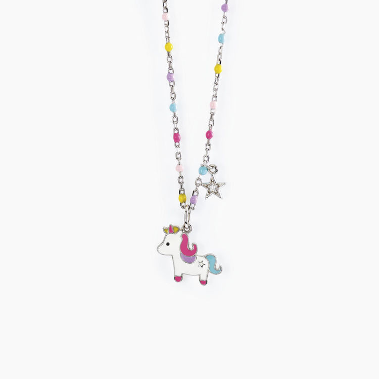 Immagine di Collana Bambina Unicorno Multicolor Gioielli Mabina | 553415