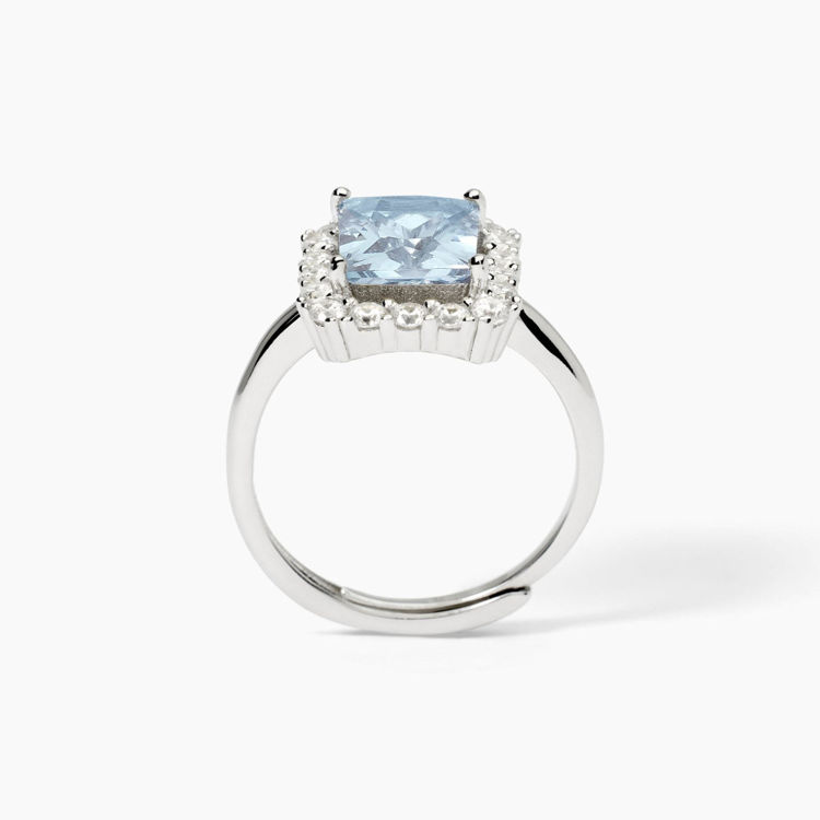 Immagine di Anello In Argento Con Acquamarina Gioielli Mabina | 523367