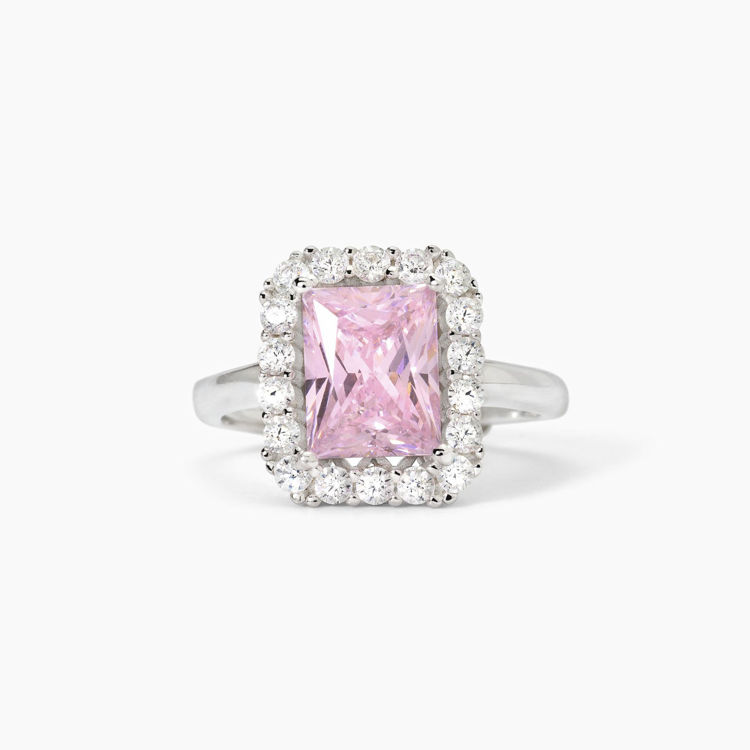 Immagine di Anello In Argento Con Zircone Rosa Gioielli Mabina | 523365