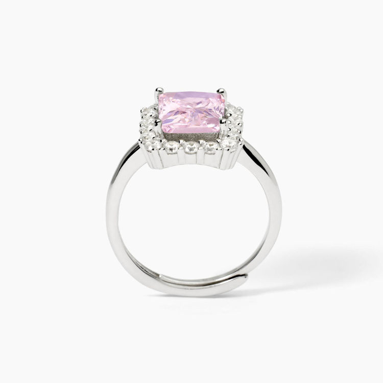 Immagine di Anello In Argento Con Zircone Rosa Gioielli Mabina | 523365