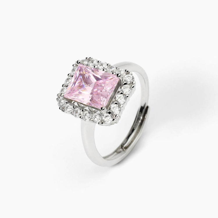 Immagine di Anello In Argento Con Zircone Rosa Gioielli Mabina | 523365