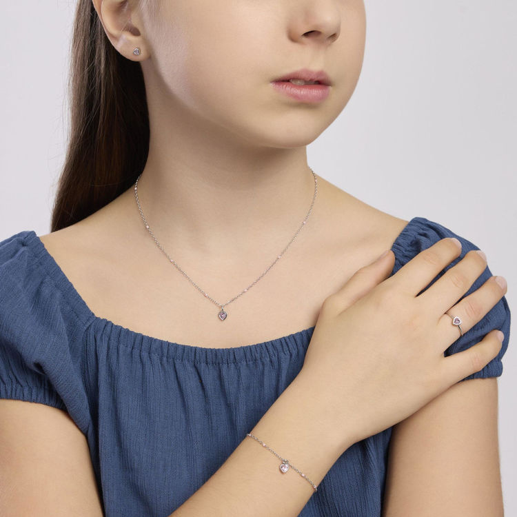 Immagine di Bracciale Bambina Con Cuore Pendente Gioielli Mabina | 533870